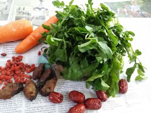 ingredients for watercress soup