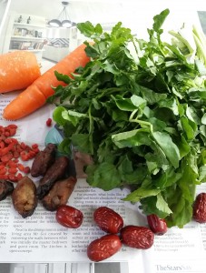 ingredients for watercress soup