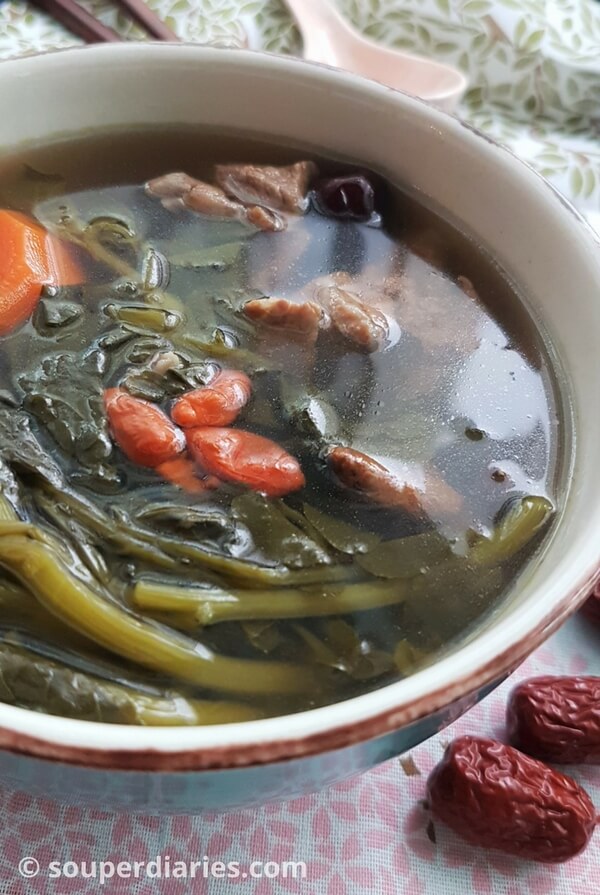 My favourite Chinese soup of all time: Spare rib and mustard green soup