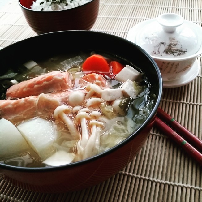 Salmon Miso Belly Soup Souper Diaries