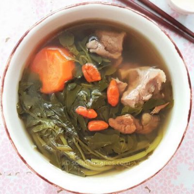 Watercress with Pork Ribs Soup