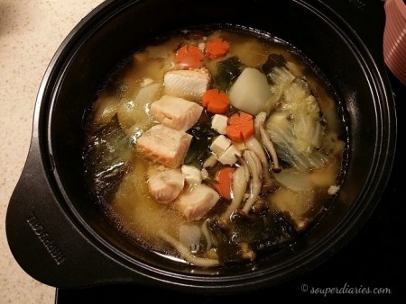 salmon belly miso soup