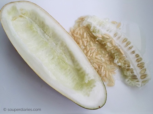 deseeding old cucumber