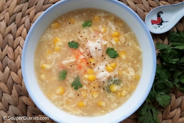 Chinese sweet corn soup 