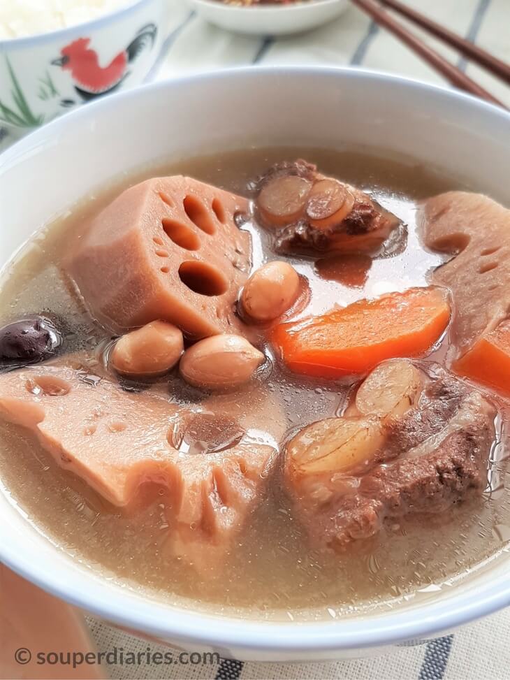 Lotus Root with Pork Ribs and Peanut Soup - Souper Diaries