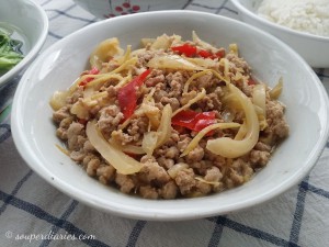 stir fry pork with salted vegetables