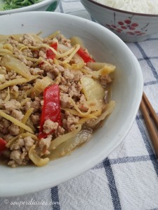 stir fry pork with salted vegetables