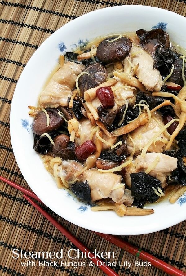 Steamed Chicken with Black Fungus - Souper Diaries