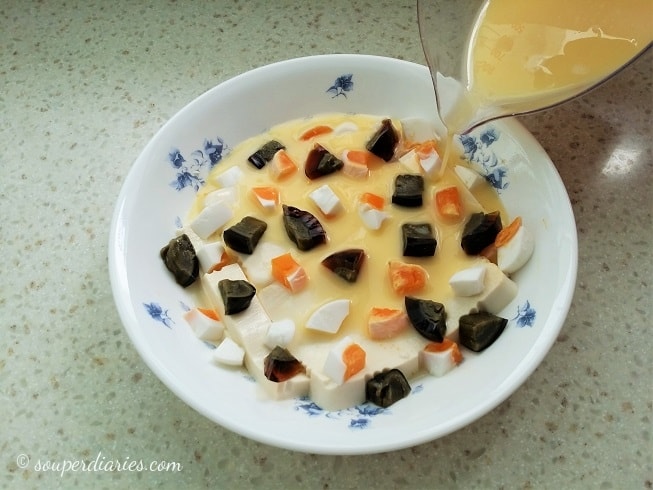 Three Color Steamed Eggs (三色蒸水蛋) - The Woks of Life