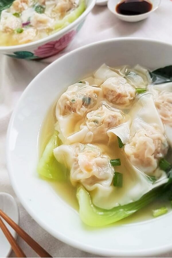 Homemade Wonton Soup with Shrimp - Foxes Love Lemons