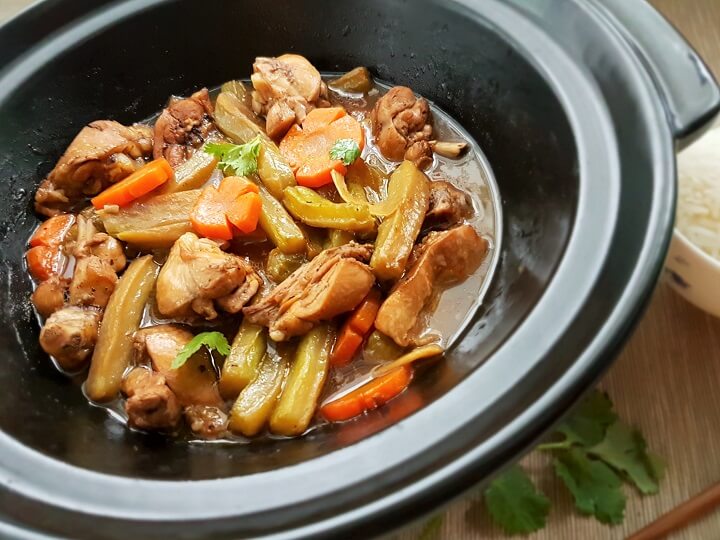 Claypot Braised Chicken With Bitter Gourd Recipe Souper Diaries