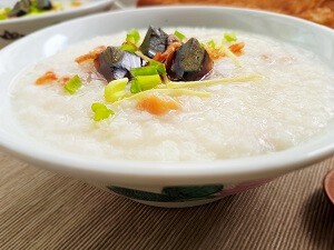 Century egg porridge