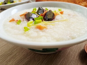 Century egg porridge