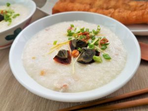 Century egg pork congee