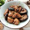 Chinese braised chicken with mushrooms