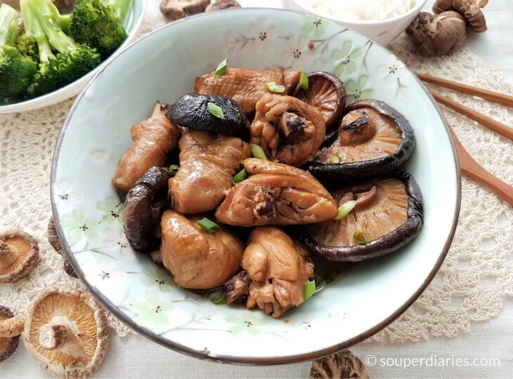 Chinese Braised Chicken with Mushrooms Souper Diaries