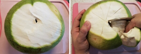 how to cut a pomelo