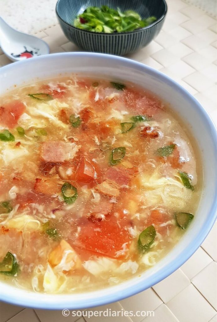 Tomato egg drop soup recipe - Souper Diaries