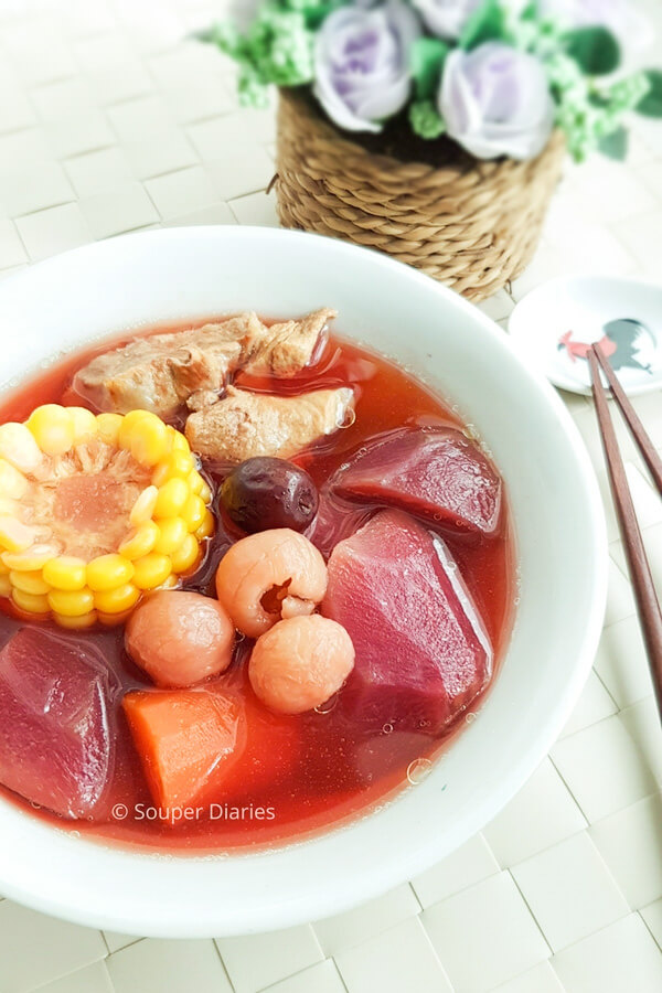 Beetroot Soup With Corn And Pork Ribs Souper Diaries