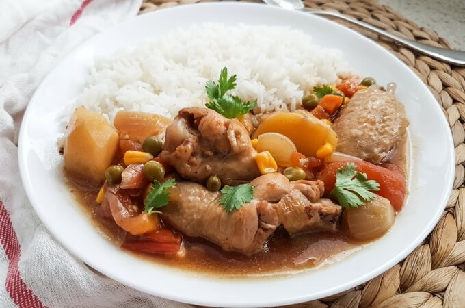 Chicken with potato stew