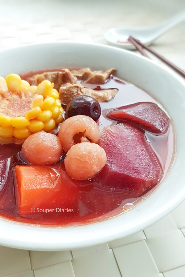 Beetroot Soup with Corn and Pork Ribs - Souper Diaries