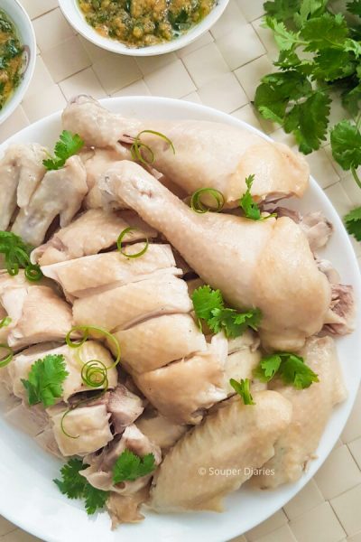 Chinese Poached Chicken (White Cut Chicken / Pak Cham Kai) - Souper Diaries