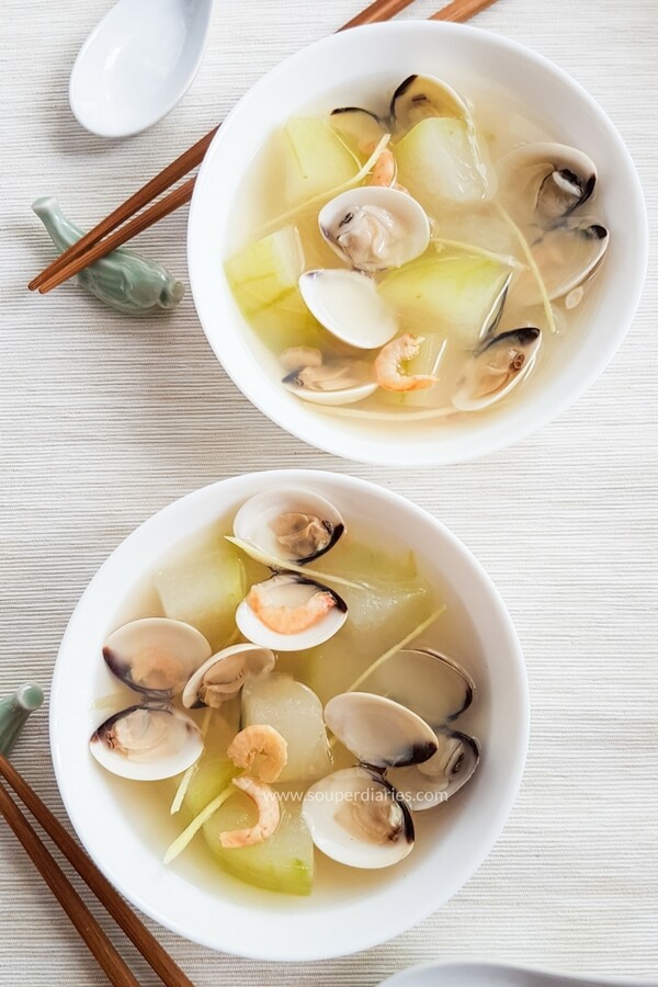 Winter Melon Clam Soup with Ginger - Souper Diaries