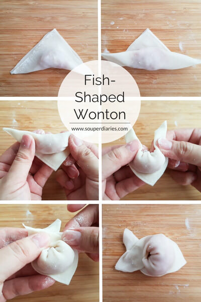 Fish shape wonton