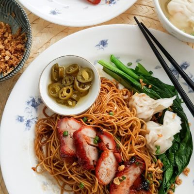 Dry Wonton Noodles with Char Siu