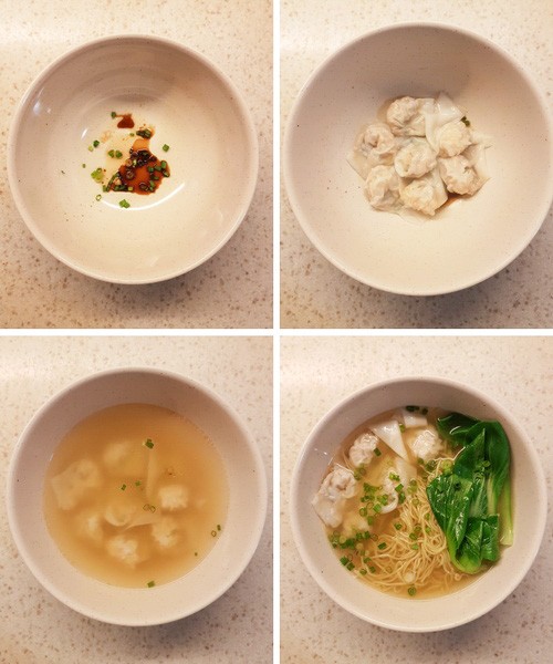 How to make wonton noodles and assemble them