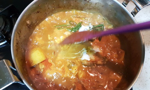 Cooking curry in a Tiger thermal cooker