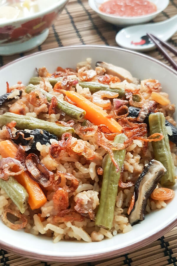 Rice cooker long bean rice